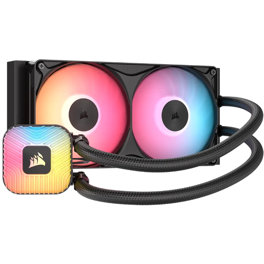 A large main feature product image of Corsair NAUTILUS II 240 RS ARGB - 240mm AIO Liquid CPU Cooler (Black)