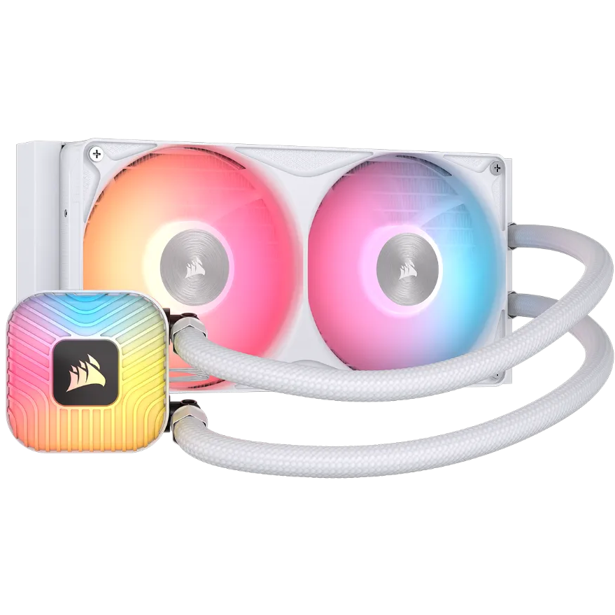 A large main feature product image of Corsair NAUTILUS II 240 RS ARGB - 240mm AIO Liquid CPU Cooler (White)