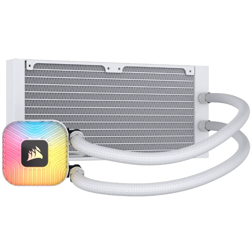 A large main feature product image of Corsair NAUTILUS II 240 RS ARGB - 240mm AIO Liquid CPU Cooler (White)