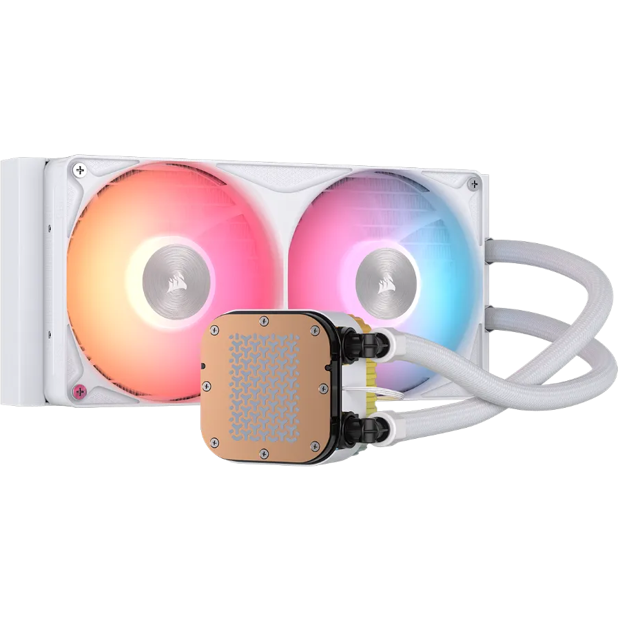 A large main feature product image of Corsair NAUTILUS II 240 RS ARGB - 240mm AIO Liquid CPU Cooler (White)