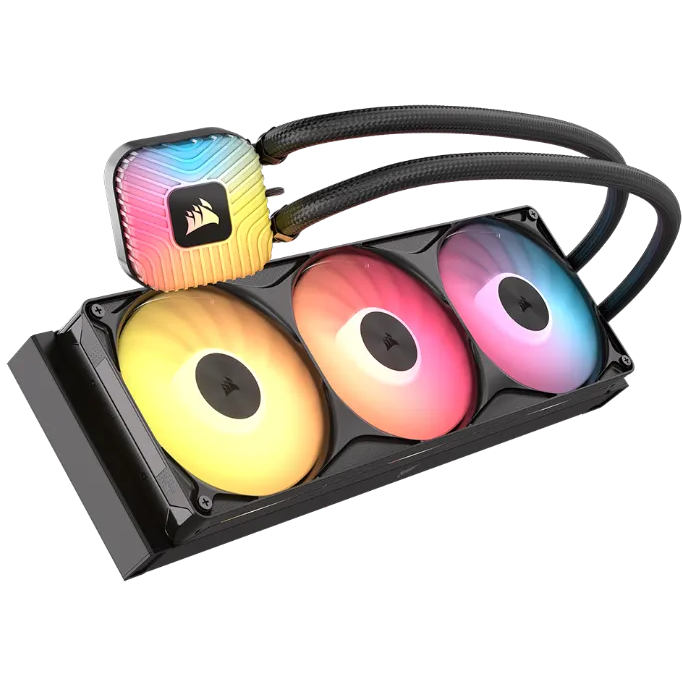A large main feature product image of Corsair NAUTILUS II 360 RS ARGB - 360mm AIO Liquid CPU Cooler (Black)