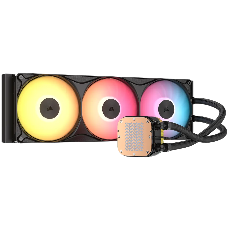 A large main feature product image of Corsair NAUTILUS II 360 RS ARGB - 360mm AIO Liquid CPU Cooler (Black)