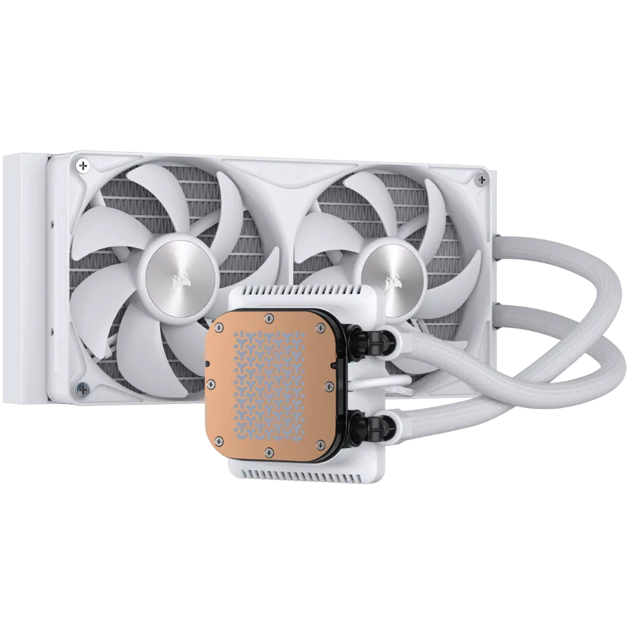 A large main feature product image of Corsair NAUTILUS II 240 RS LCD - 240mm AIO Liquid CPU Cooler (White)