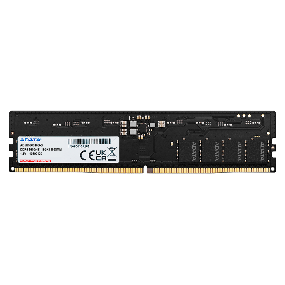 A large main feature product image of ADATA 8GB Single (1x8GB) DDR5-5600 C46