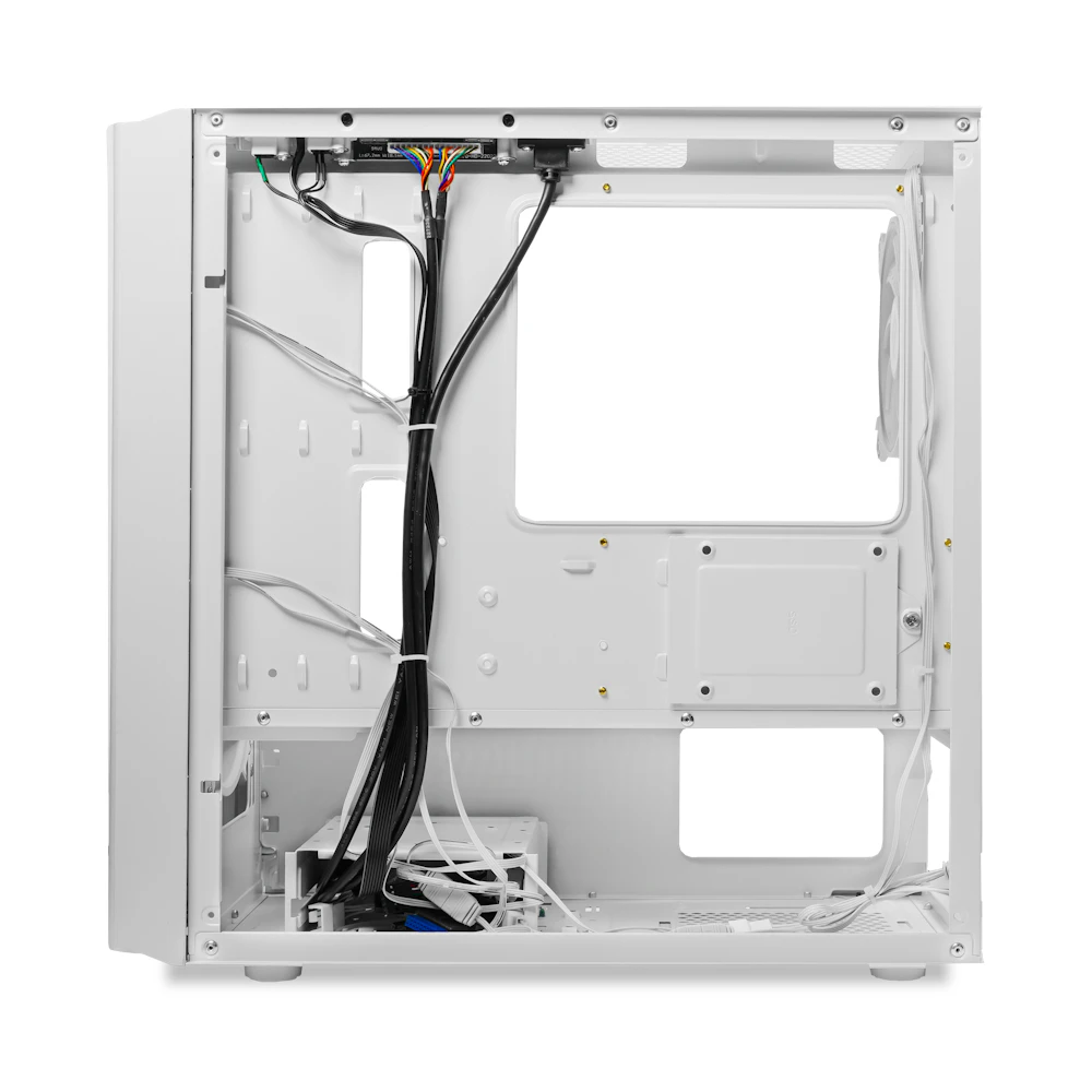 A large main feature product image of EX-DEMO GamerChief Mesh G40 mATX Case (White)