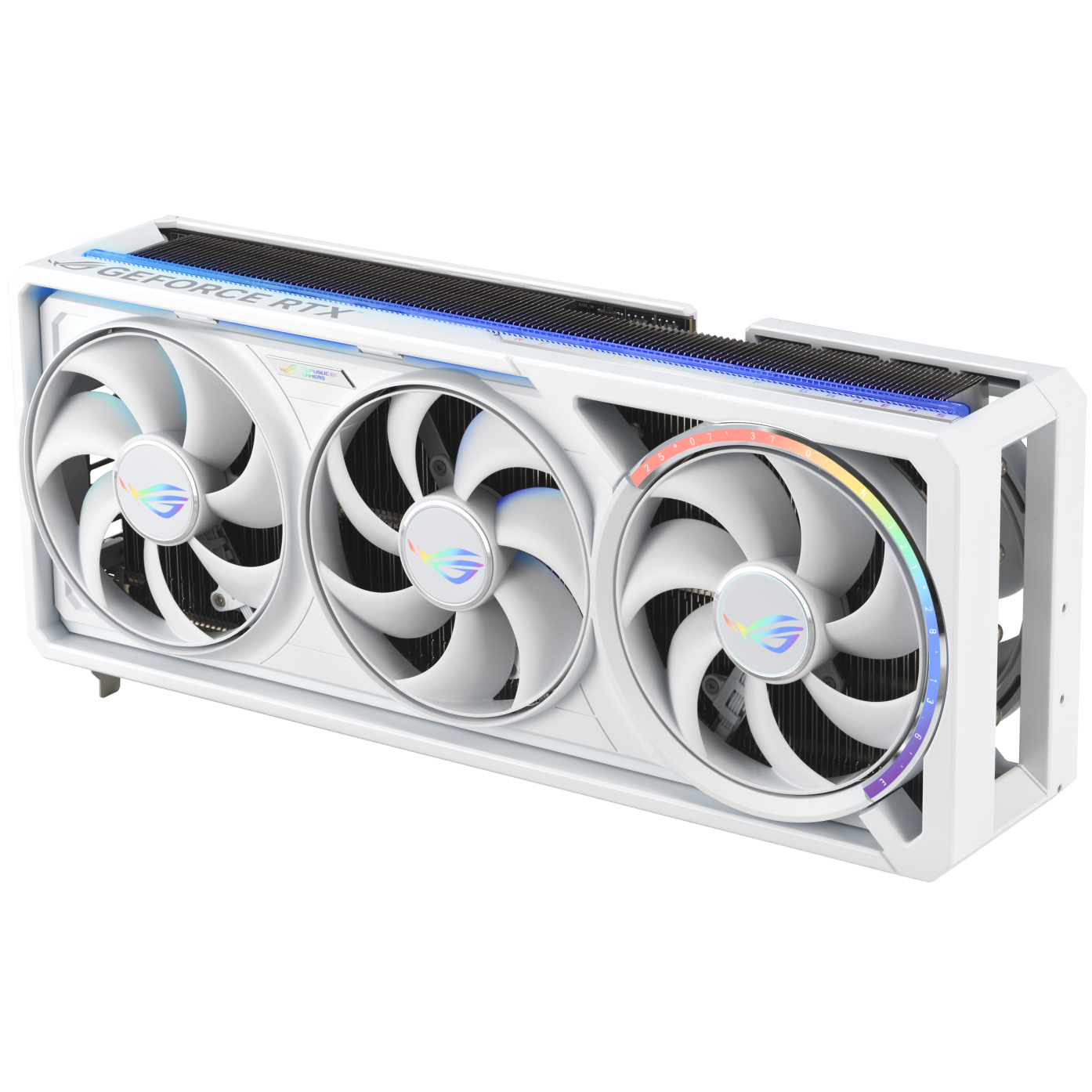 A large main feature product image of ASUS GeForce RTX 5080 ROG Astral 16GB GDDR7 (White)