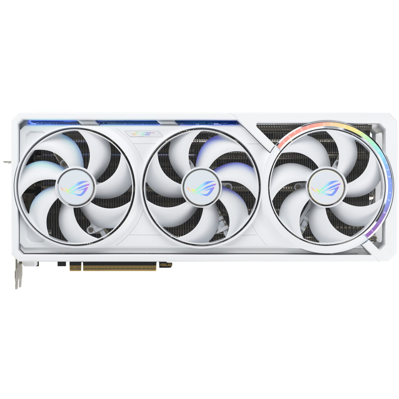 A large main feature product image of ASUS GeForce RTX 5080 ROG Astral 16GB GDDR7 (White)