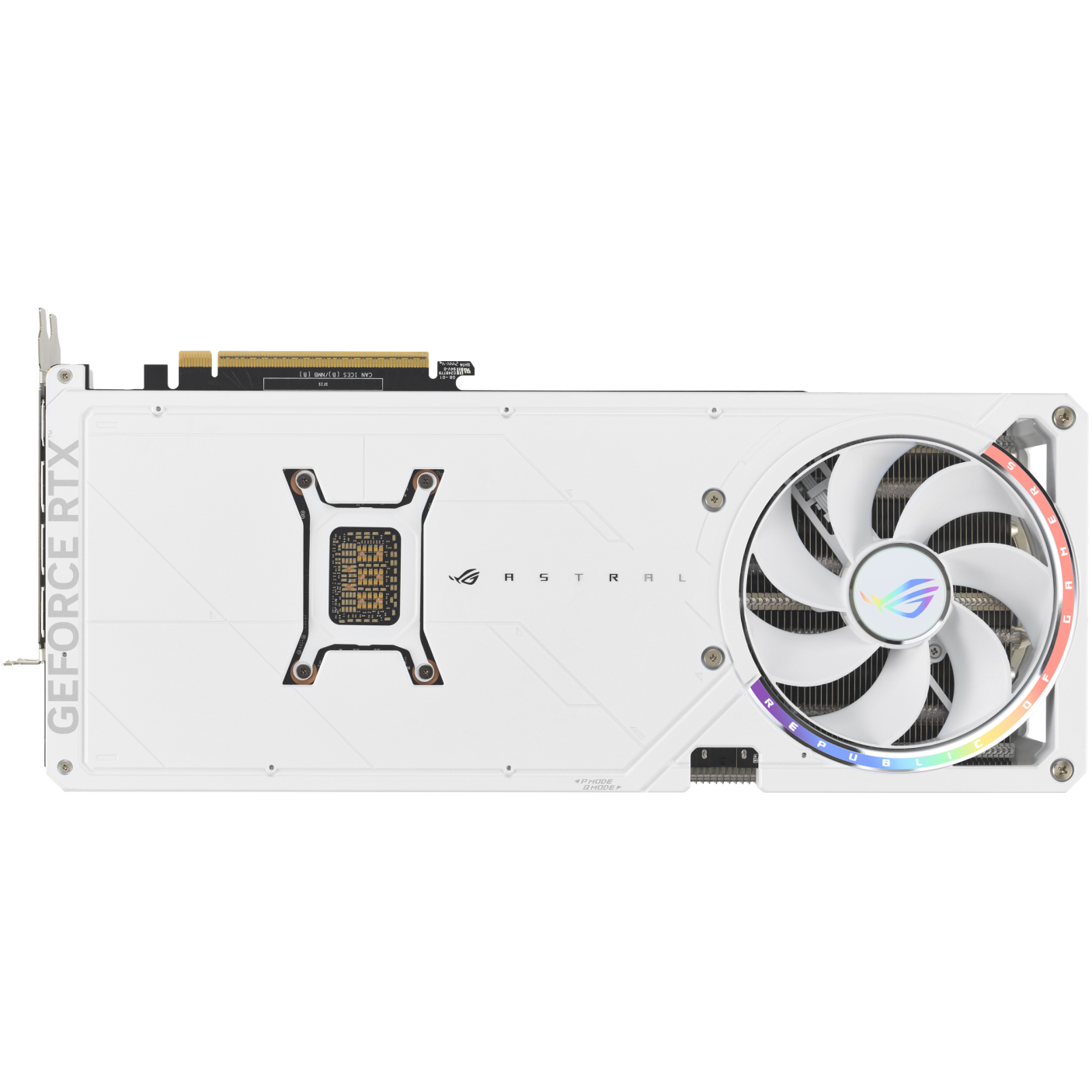 A large main feature product image of ASUS GeForce RTX 5080 ROG Astral 16GB GDDR7 (White)