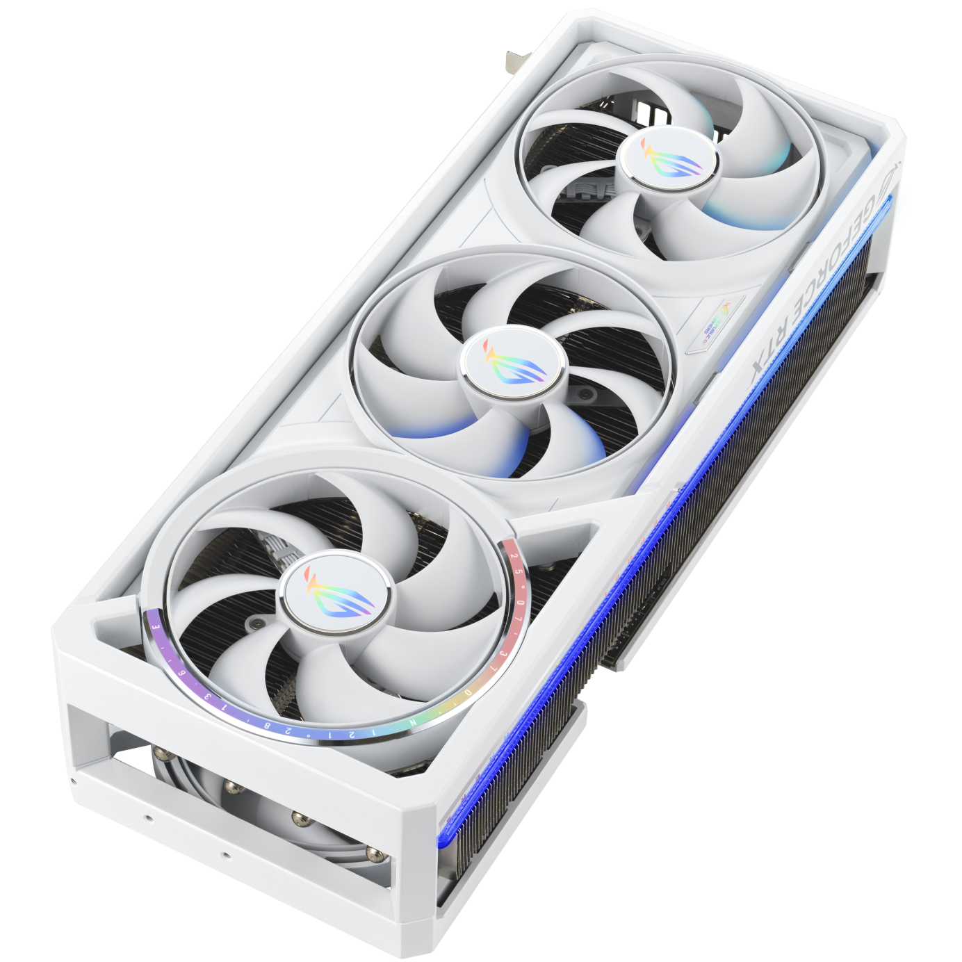 A large main feature product image of ASUS GeForce RTX 5080 ROG Astral 16GB GDDR7 (White)