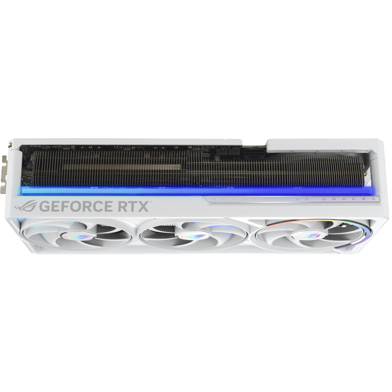 A large main feature product image of ASUS GeForce RTX 5080 ROG Astral 16GB GDDR7 (White)