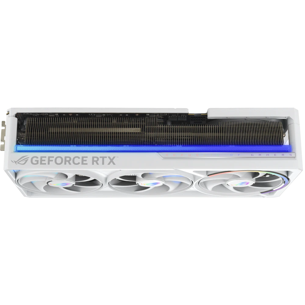 A large main feature product image of ASUS GeForce RTX 5080 ROG Astral 16GB GDDR7 (White)