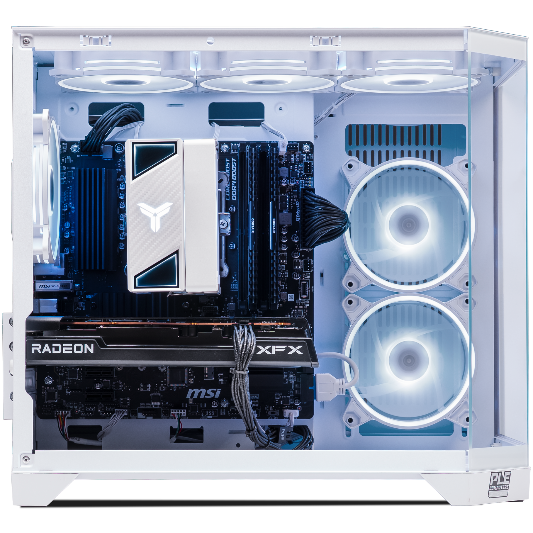 A large main feature product image of PLE Echo RX 7600 Prebuilt Ready To Go Gaming PC