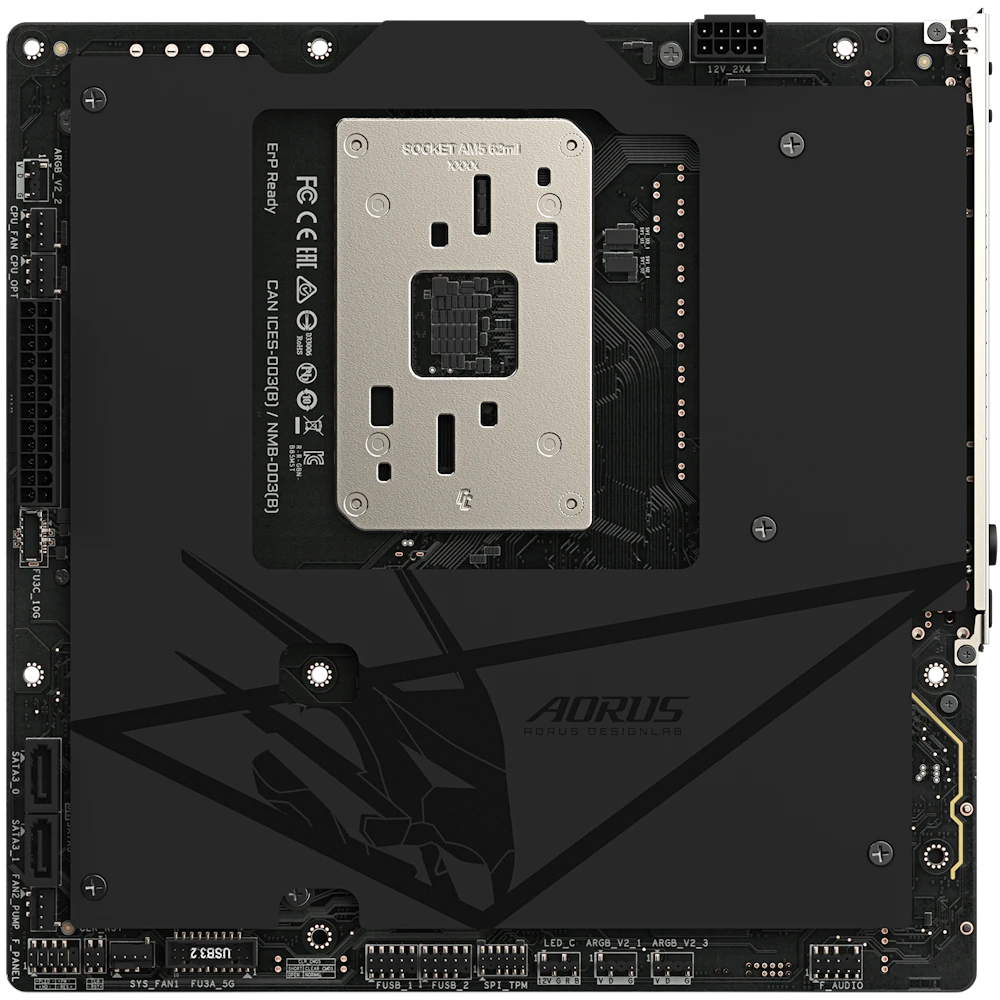 A large main feature product image of Gigabyte B850M AORUS STEALTH AM5 mATX Desktop Motherboard