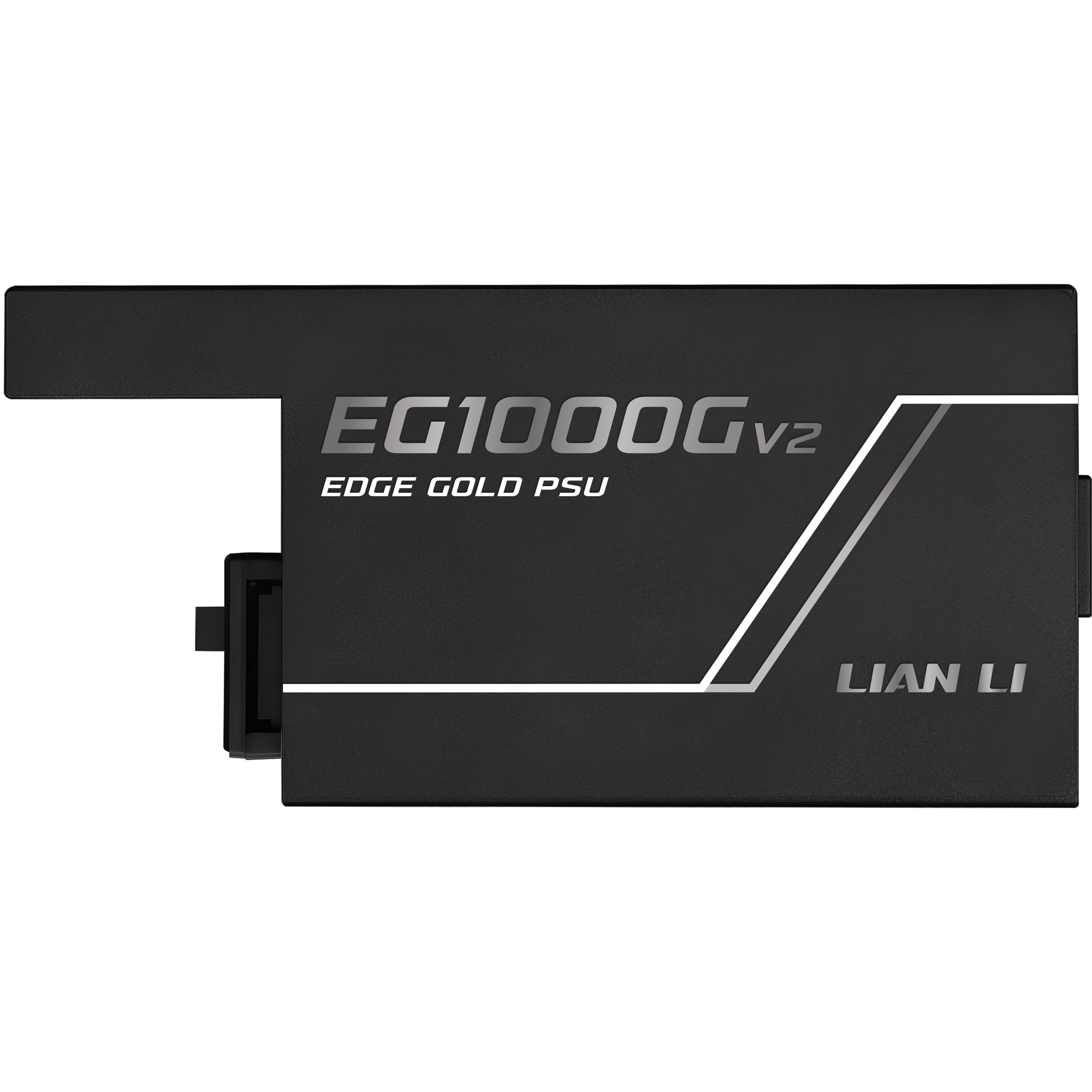 A large main feature product image of Lian Li Edge V2 1000W Gold PCIe 5.1 ATX 3.1 Modular PSU w/ Edge Hub (Black)