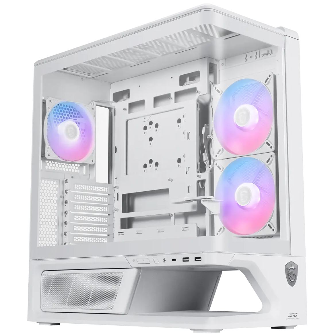 A large main feature product image of MSI MPG VIXTA 300R PZ Mid Tower Case - White