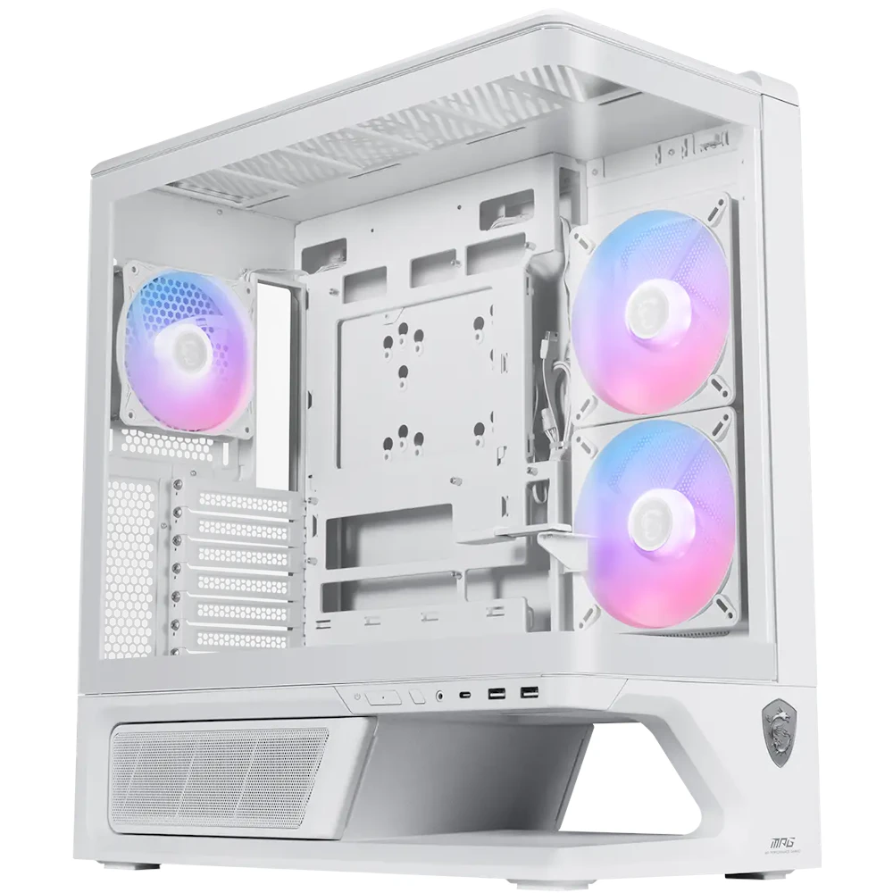 A large main feature product image of MSI MPG VIXTA 300R PZ Mid Tower Case - White