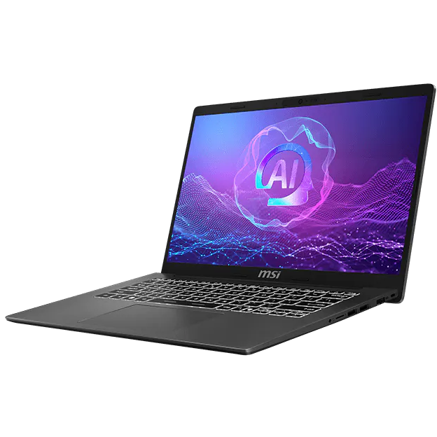 A large main feature product image of EX-DEMO MSI Modern A14 AI (F2H) - 14" Ryzen 5 220, 16GB/512GB - Win 11 Notebook