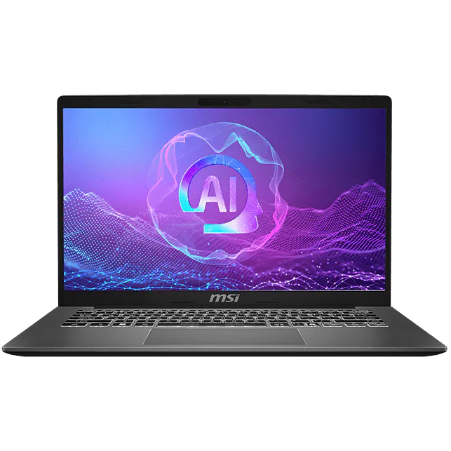 A large main feature product image of EX-DEMO MSI Modern A14 AI (F2H) - 14" Ryzen 5 220, 16GB/512GB - Win 11 Notebook