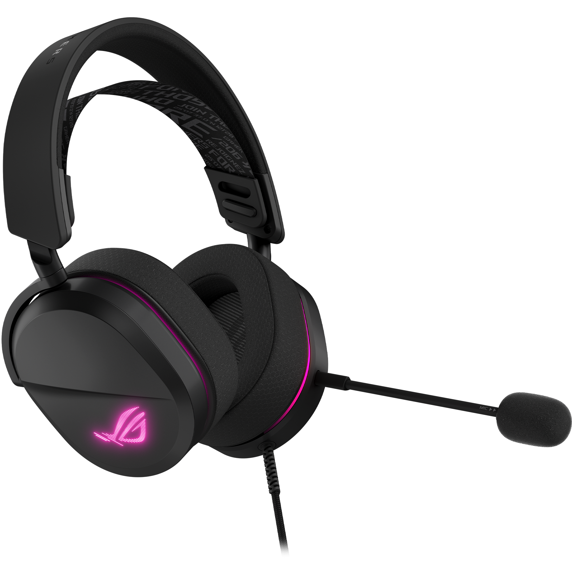 A large main feature product image of ASUS ROG Pelta Core Wired USB-C Gaming Headset