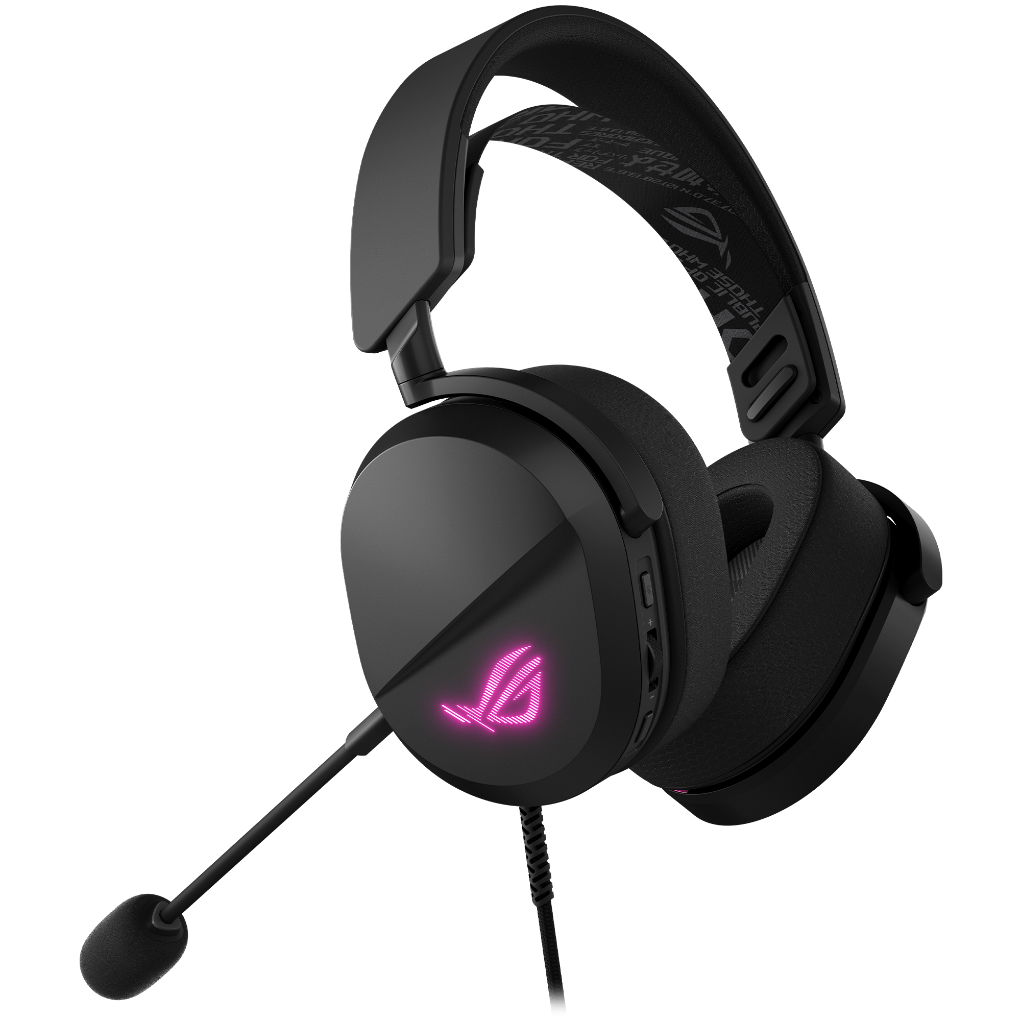 A large main feature product image of ASUS ROG Pelta Core Wired USB-C Gaming Headset