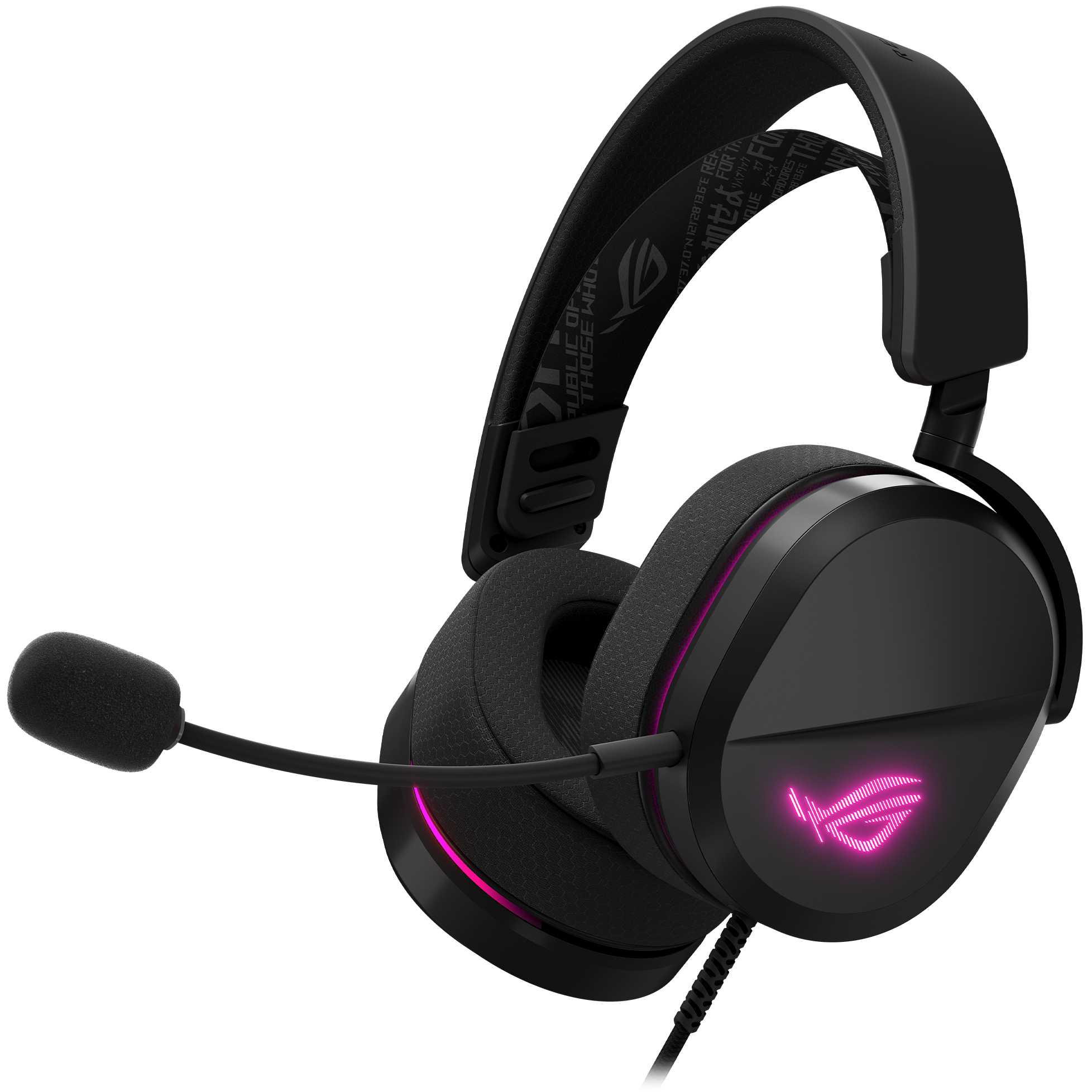 A large main feature product image of ASUS ROG Pelta Core Wired USB-C Gaming Headset