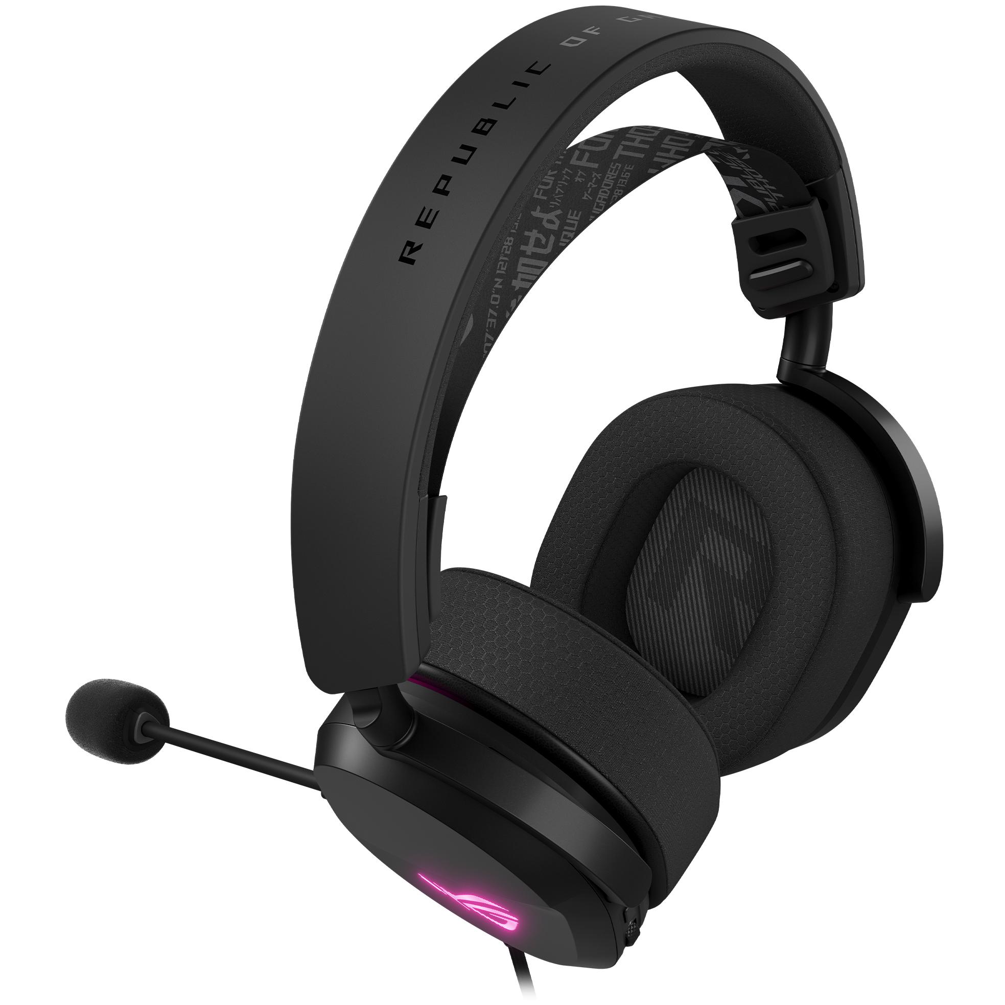 A large main feature product image of ASUS ROG Pelta Core Wired USB-C Gaming Headset