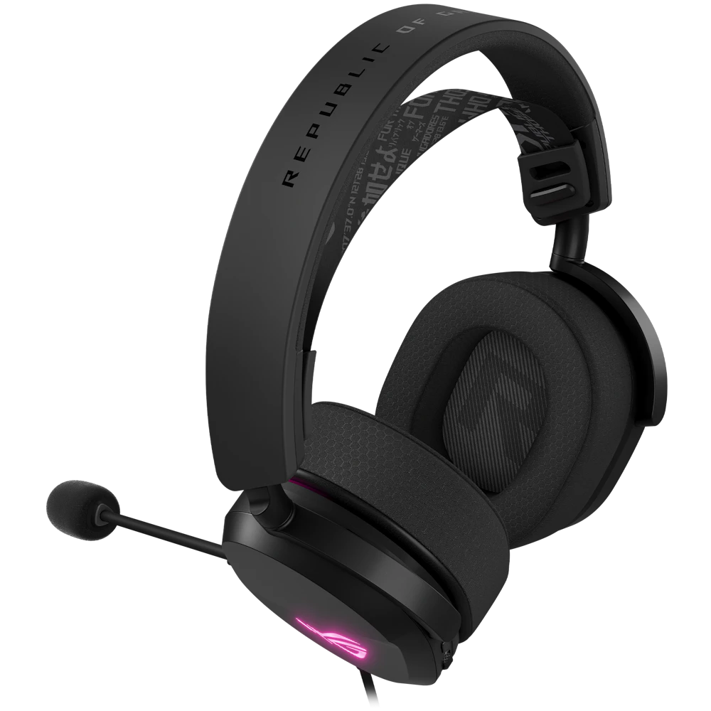 A large main feature product image of ASUS ROG Pelta Core Wired USB-C Gaming Headset