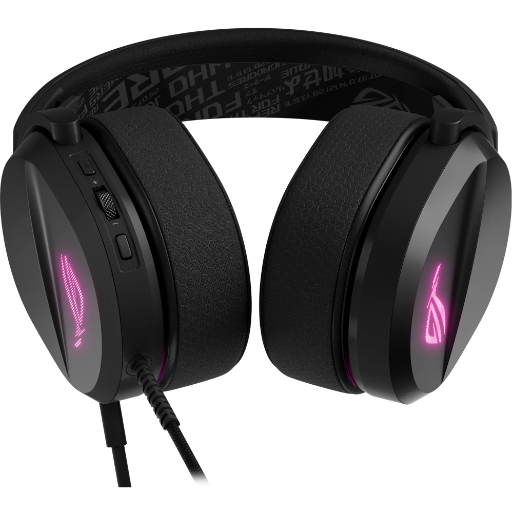 A large main feature product image of ASUS ROG Pelta Core Wired USB-C Gaming Headset