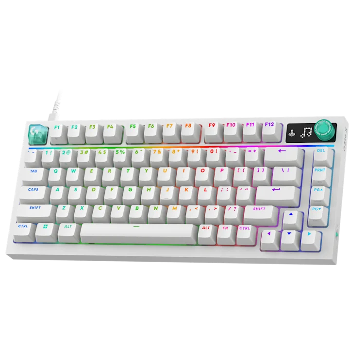 A large main feature product image of Logitech G G316 X 75 Gaming Keyboard (White)