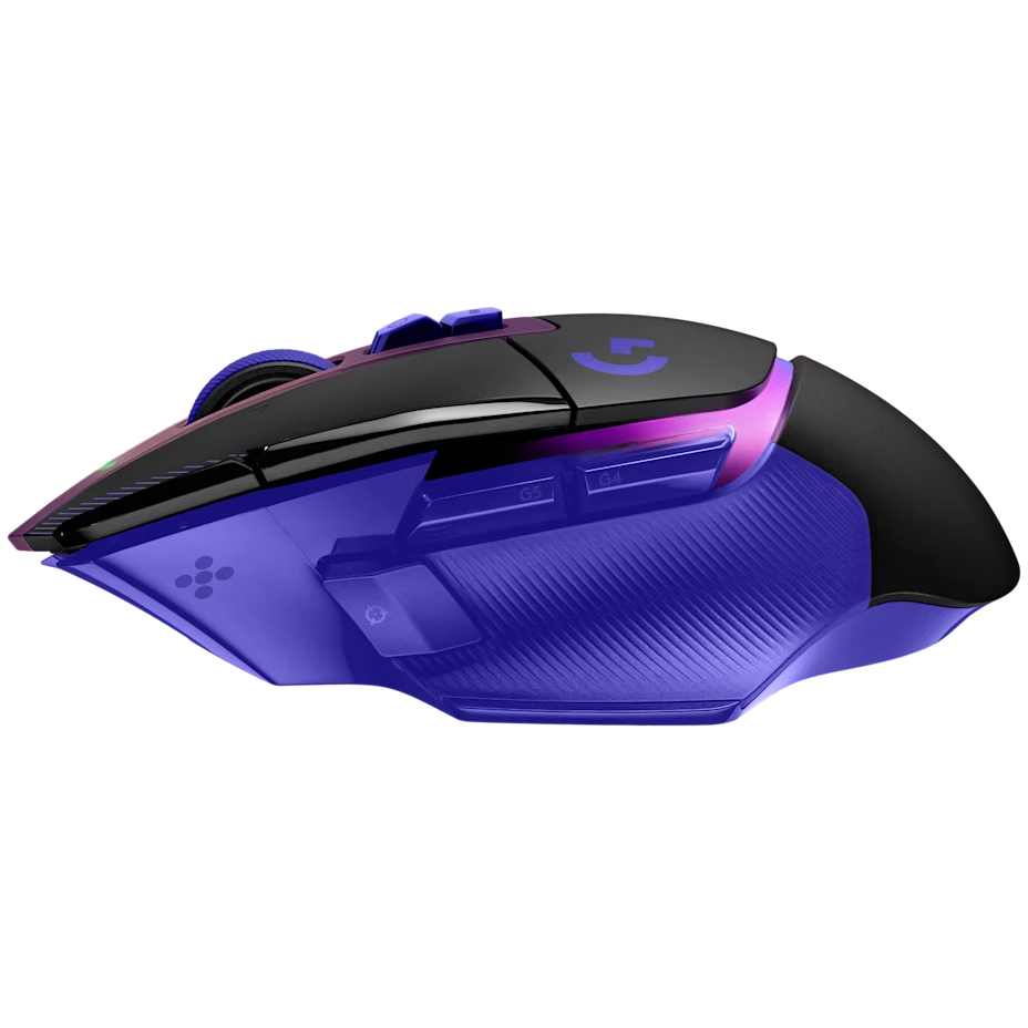 A large main feature product image of Logitech G502 X PLUS LIGHTSPEED Wireless Gaming Mouse with LIGHTSYNC RGB (Dark Lilac)