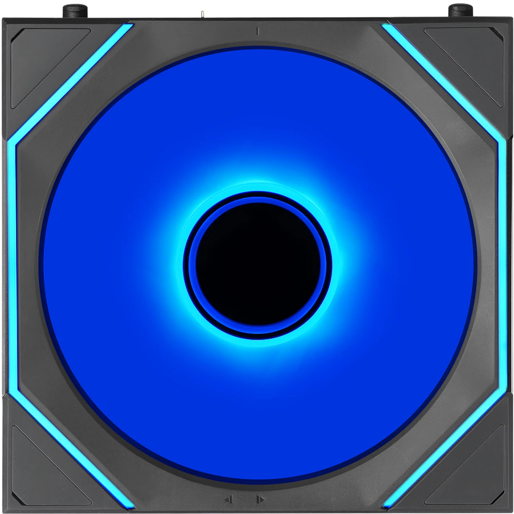 A large main feature product image of EX-DEMO Lian Li UNI FAN SL120 INF FLEX - 120mm Modular Wireless PWM Fan (Black)