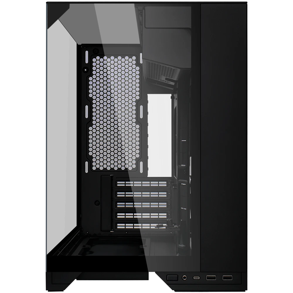 A large main feature product image of EX-DEMO Lian Li O11 Vision-M Micro Tower Case (Black)