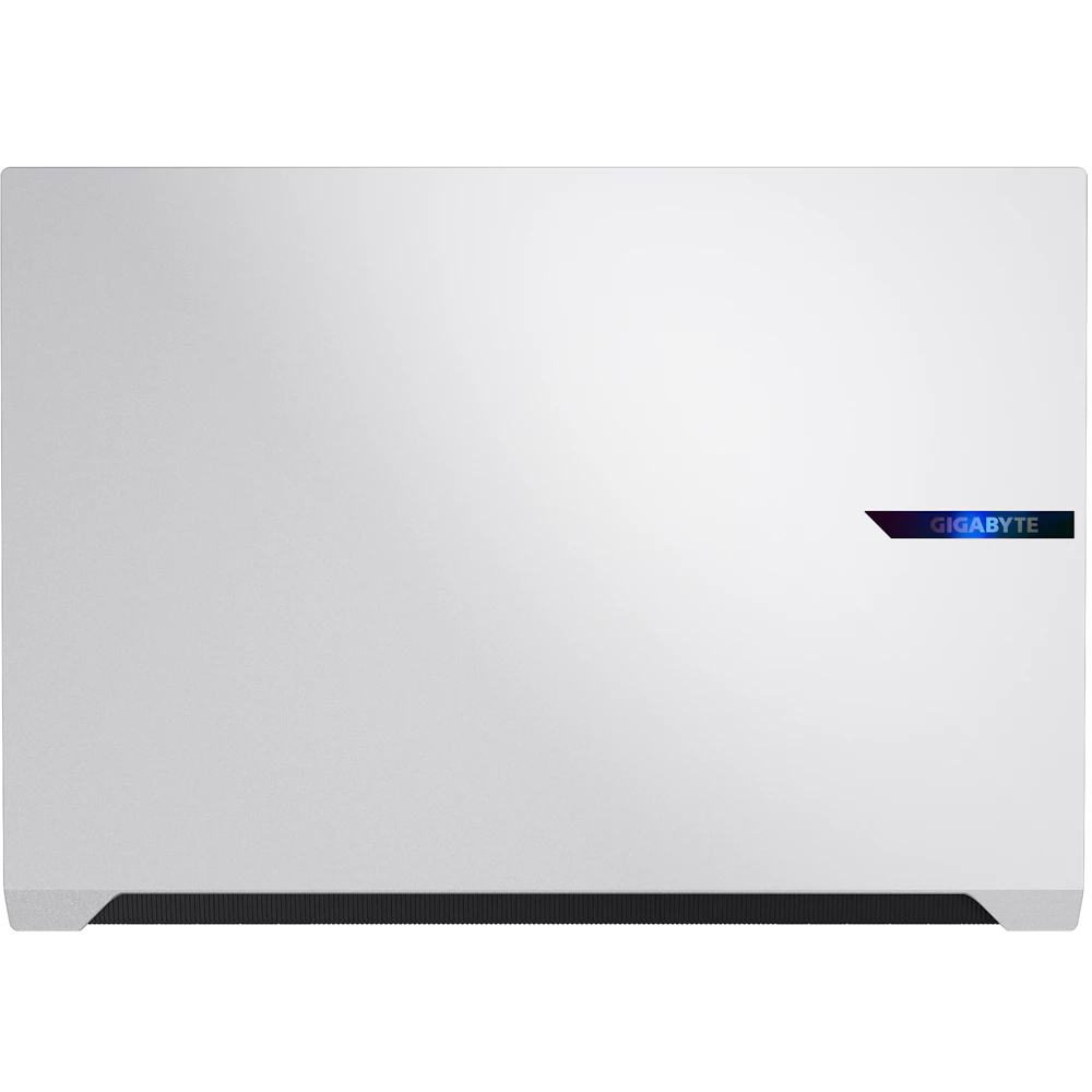 A large main feature product image of Gigabyte AERO X16 (4WH) - 16" 165Hz, Ryzen 9 AI 465, RTX 5070, 16GB/1TB Win 11 Gaming Notebook (Lunar White)