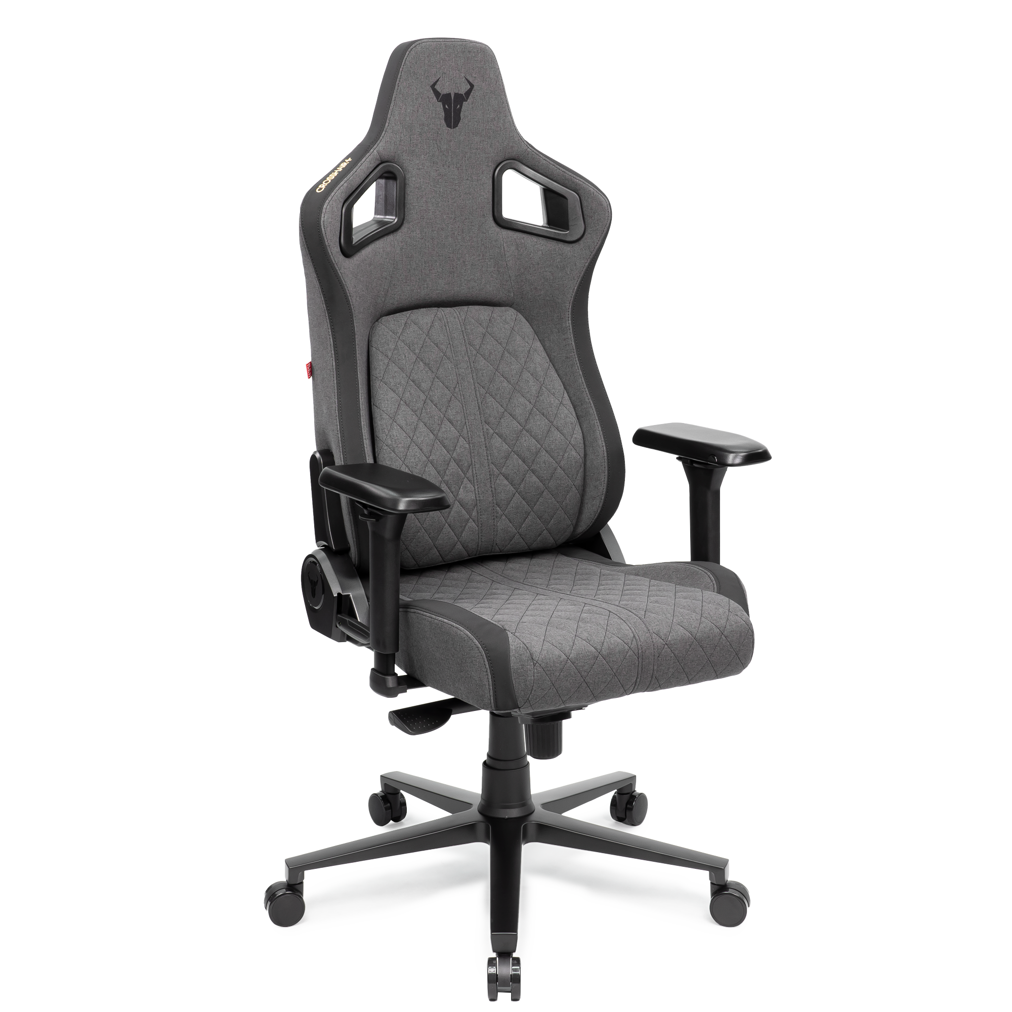 A large main feature product image of EX-DEMO BattleBull Crosshair+ Gaming Chair - Dark Grey Weave