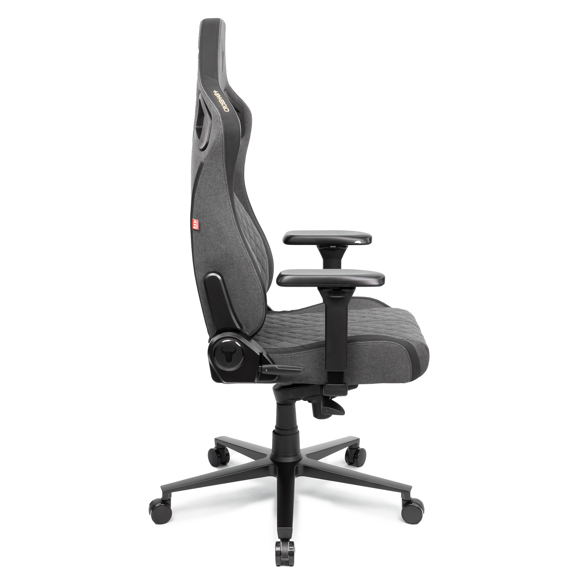 A large main feature product image of EX-DEMO BattleBull Crosshair+ Gaming Chair - Dark Grey Weave