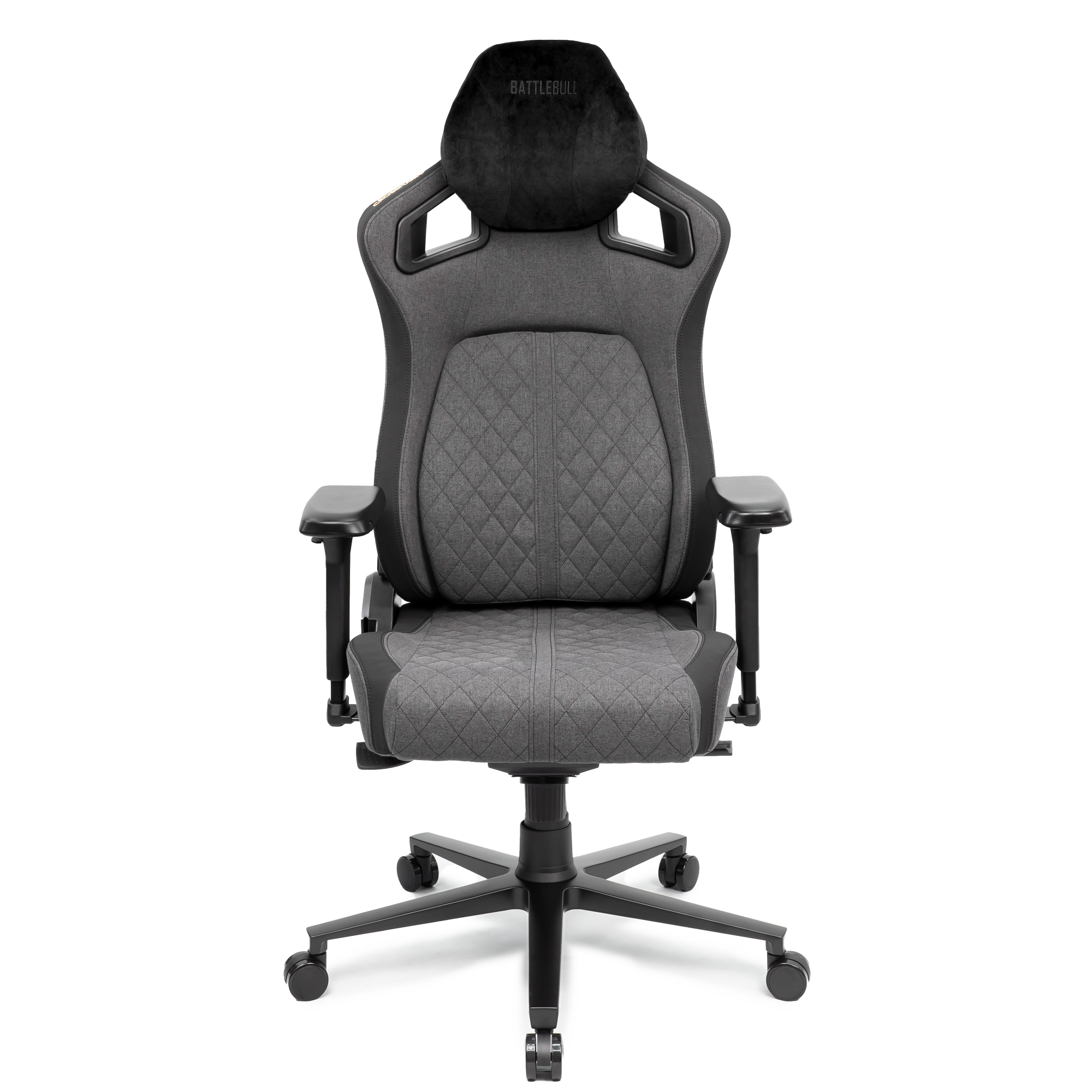 A large main feature product image of EX-DEMO BattleBull Crosshair+ Gaming Chair - Dark Grey Weave