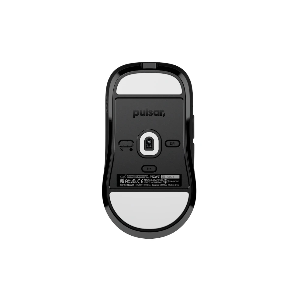 A large main feature product image of EX-DEMO Pulsar TenZ Signature Edition - 47g Ultra-Lightweight 8K Wireless Gaming Mouse (Black)