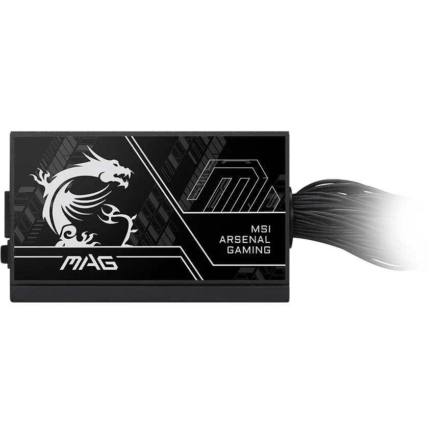 A large main feature product image of EX-DEMO MSI MAG A750BN PCIE5 III - 750W Bronze PCIe 5.1 ATX 3.1 PSU