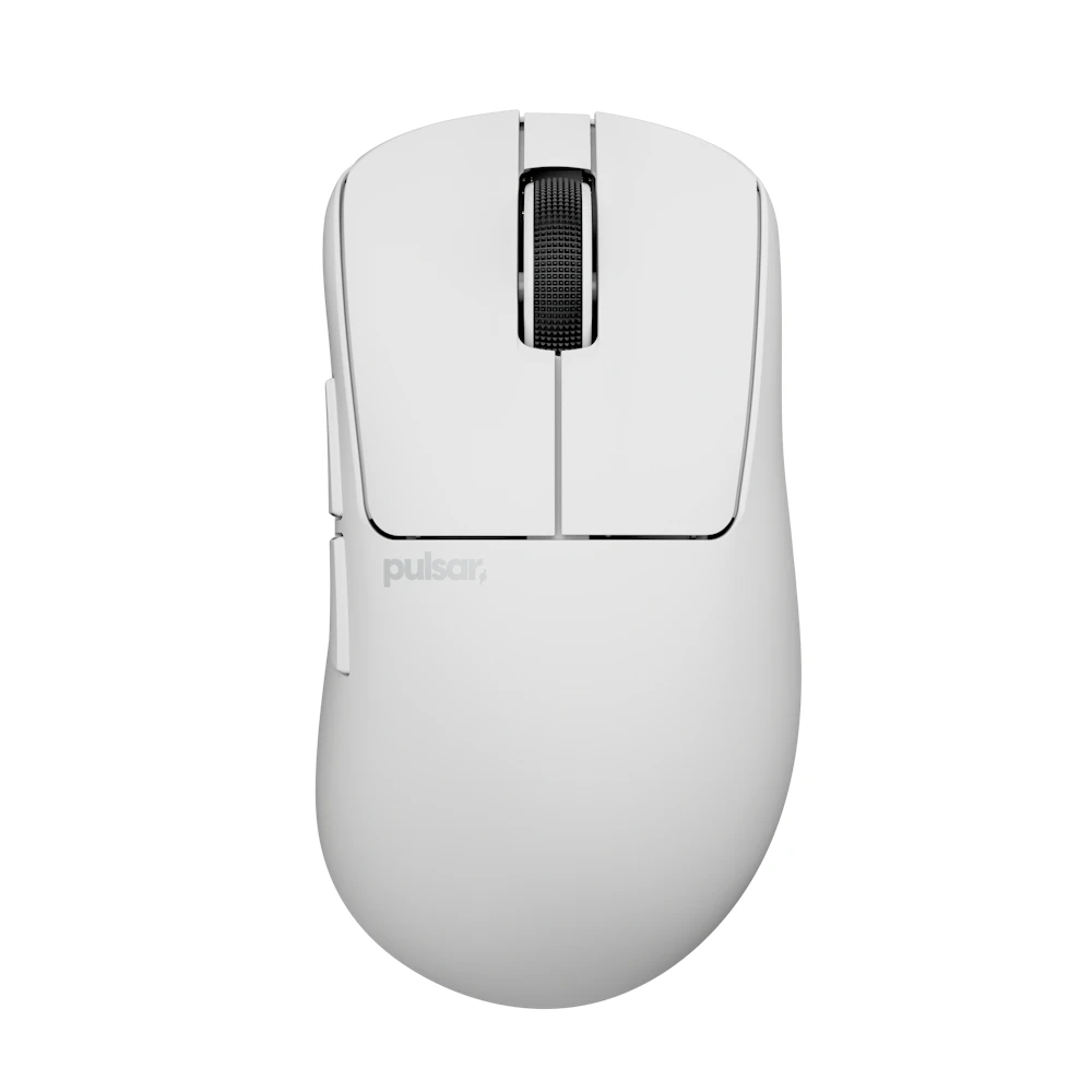A large main feature product image of EX-DEMO Pulsar Xlite CrazyLight - 43g Ultra-Lightweight 8K Wireless Gaming Mouse (Uyuni White)