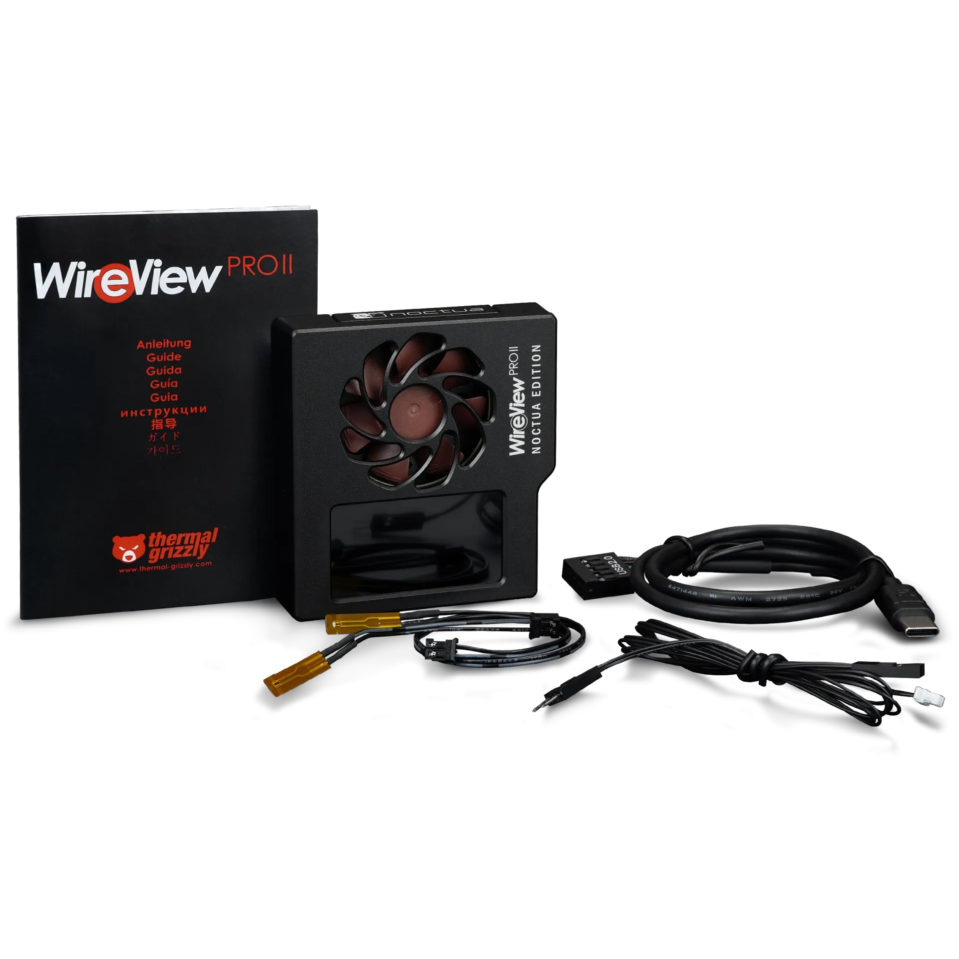 A large main feature product image of Thermal Grizzly WireView Pro II GPU 12V-2x6 Reversed Noctua Edition