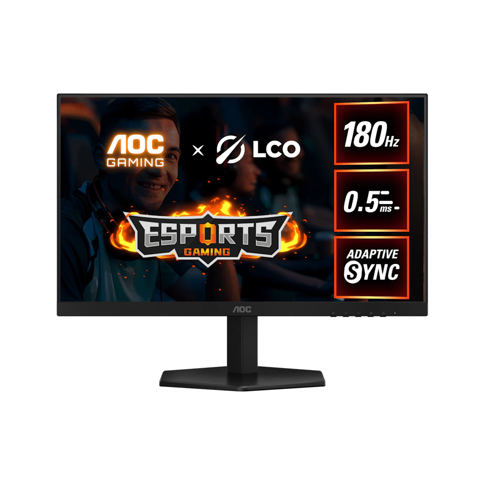 A large main feature product image of EX-DEMO AOC Gaming 24G42E 23.8" 1080p 180Hz 0.5ms IPS Monitor