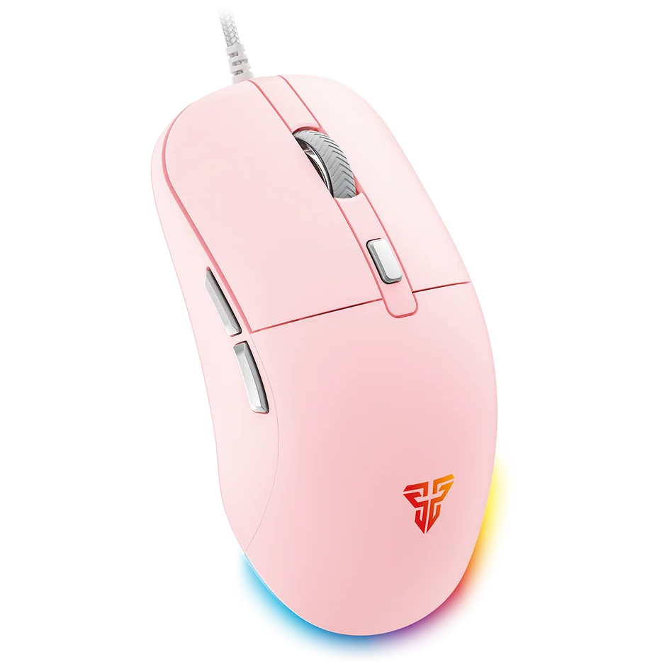A large main feature product image of Fantech KANATA VX9S RGB Light 6D Wired Gaming Mouse - Pink