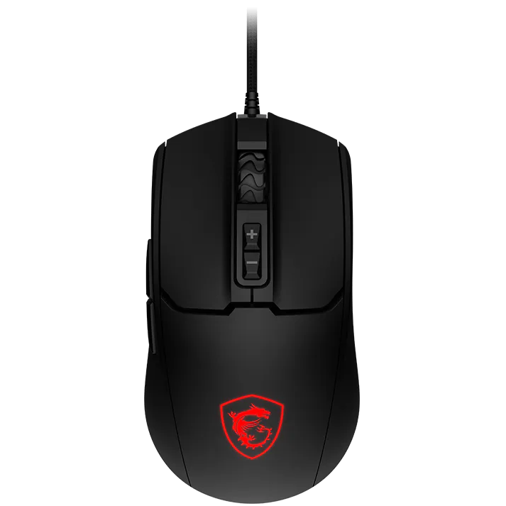 A large main feature product image of MSI Forge GM100 Gaming Mouse