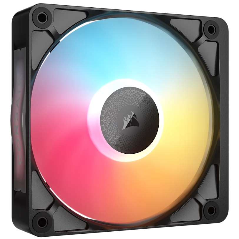 A large main feature product image of Corsair iCUE LINK RX120 II RGB - 120mm PWM Single Block Fan (Black)