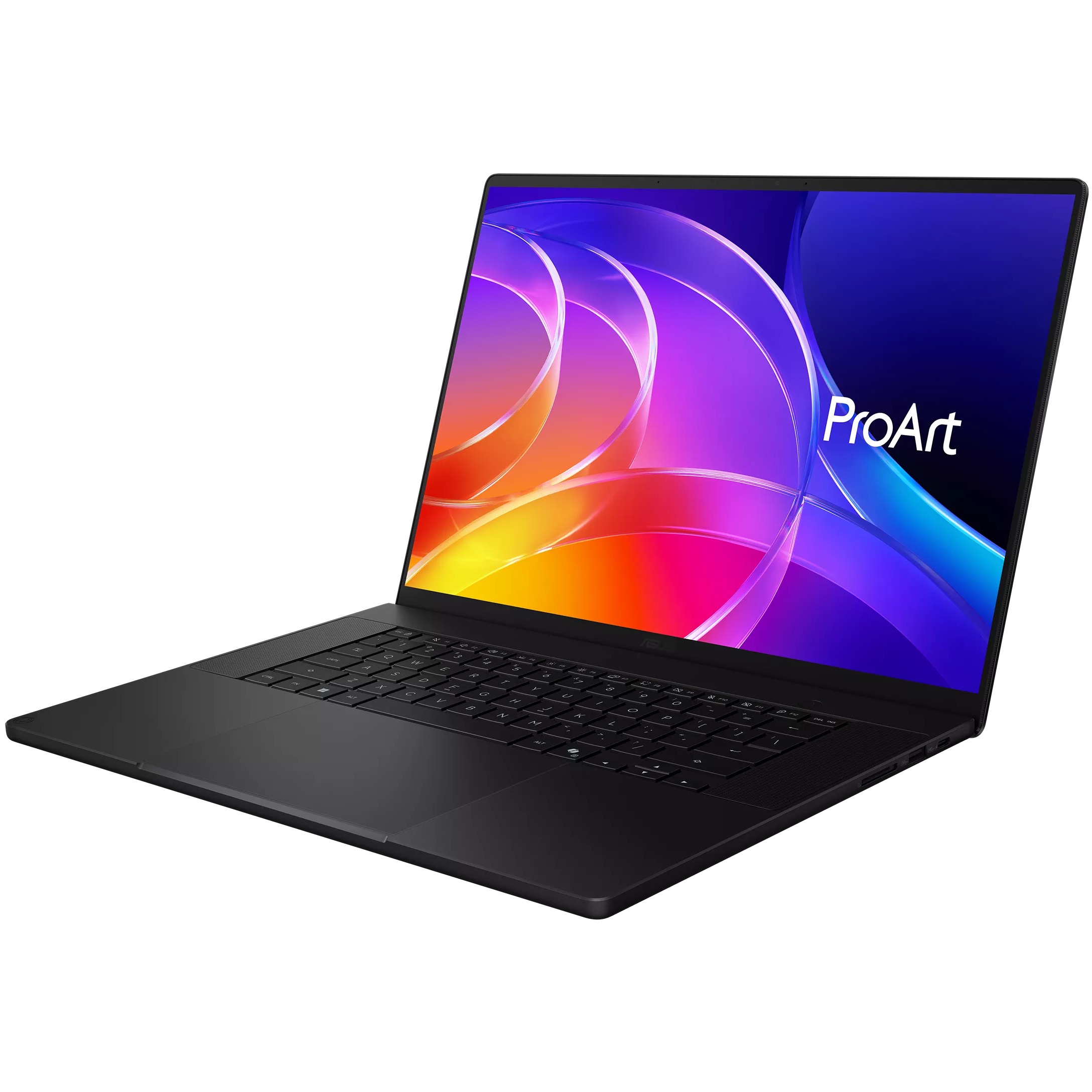 A large main feature product image of ASUS ProArt P16 (H7607) - 16" 3K OLED 120Hz Touch, NVIDIA RTX Spark N1X 20-core CPU. 64GB/1TB - Win 11 Pro Notebook