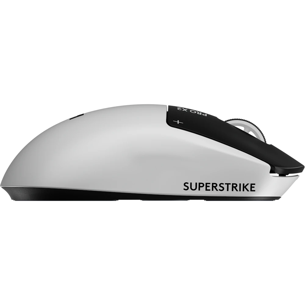 A large main feature product image of EX-DEMO Logitech G PRO X2 SUPERSTRIKE LIGHTSPEED Wireless 60g Lightweight Gaming Mouse (White)