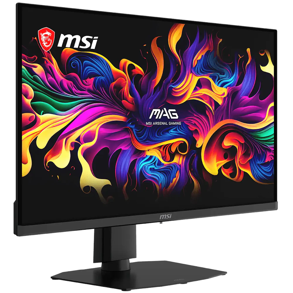 A large main feature product image of MSI MAG OLED 271QPX32 - 27" 1440p 320Hz 0.03ms Gaming Monitor