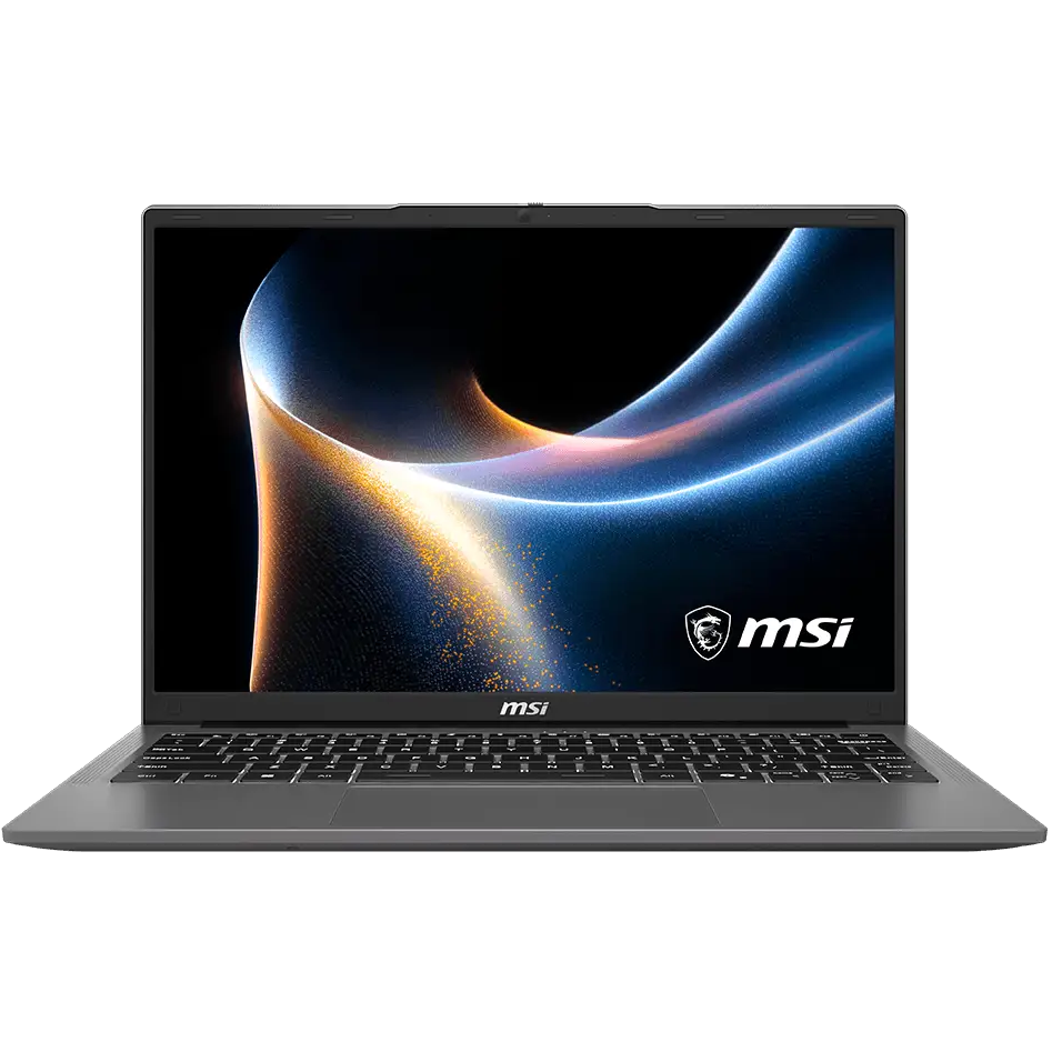 A large main feature product image of MSI Modern 14 (H1M) - 14" 60Hz, Core 5 120U, 16GB/512GB - Win 11 Notebook