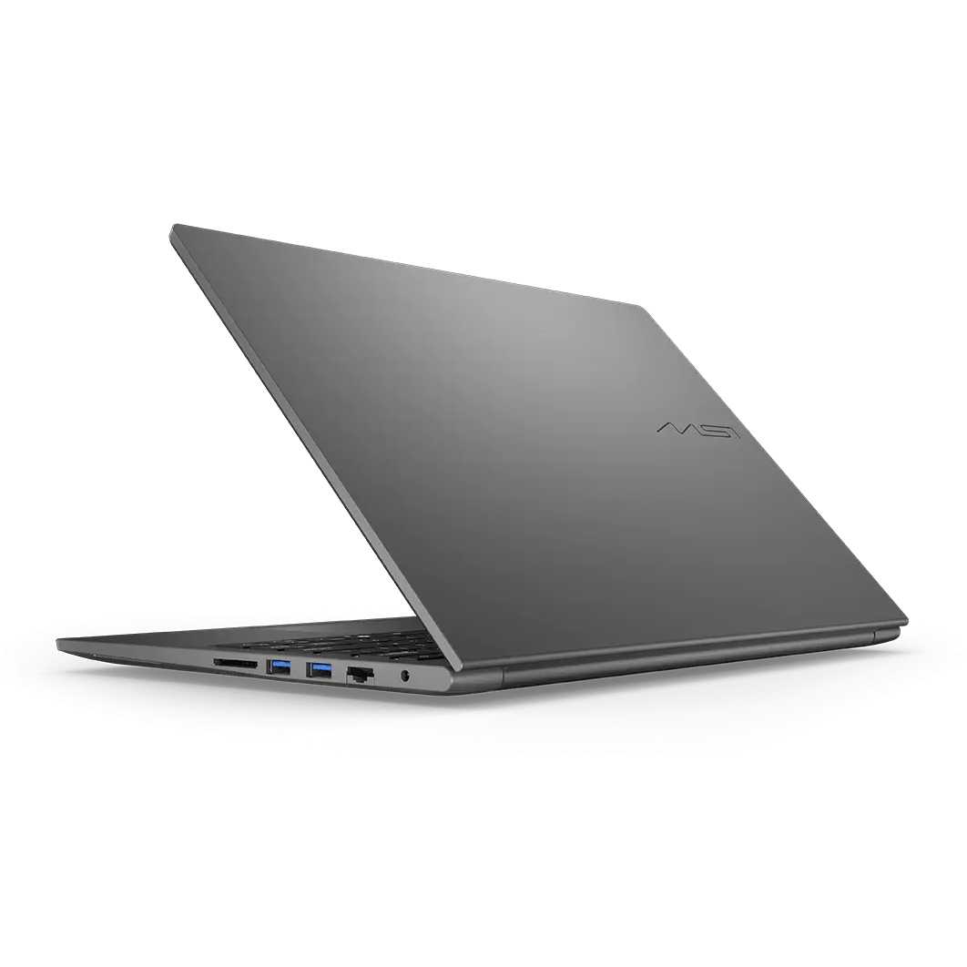 A large main feature product image of MSI Modern 14 (H1M) - 14" 60Hz, Core 5 120U, 16GB/512GB - Win 11 Notebook