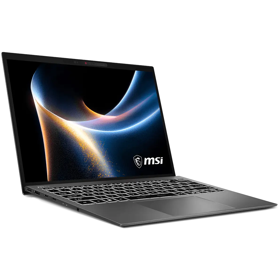 A large main feature product image of MSI Prestige 13 AI+ (A3MG) - 13.3" 2.8K OLED, Ultra 5 322, 32GB/1TB - Win 11 Notebook
